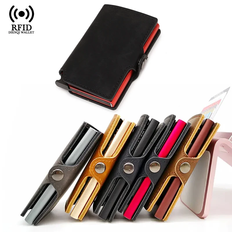 Index Card Holder - Schlanke Visitenkartenhalter Männer Brieftasche Metall Rfid