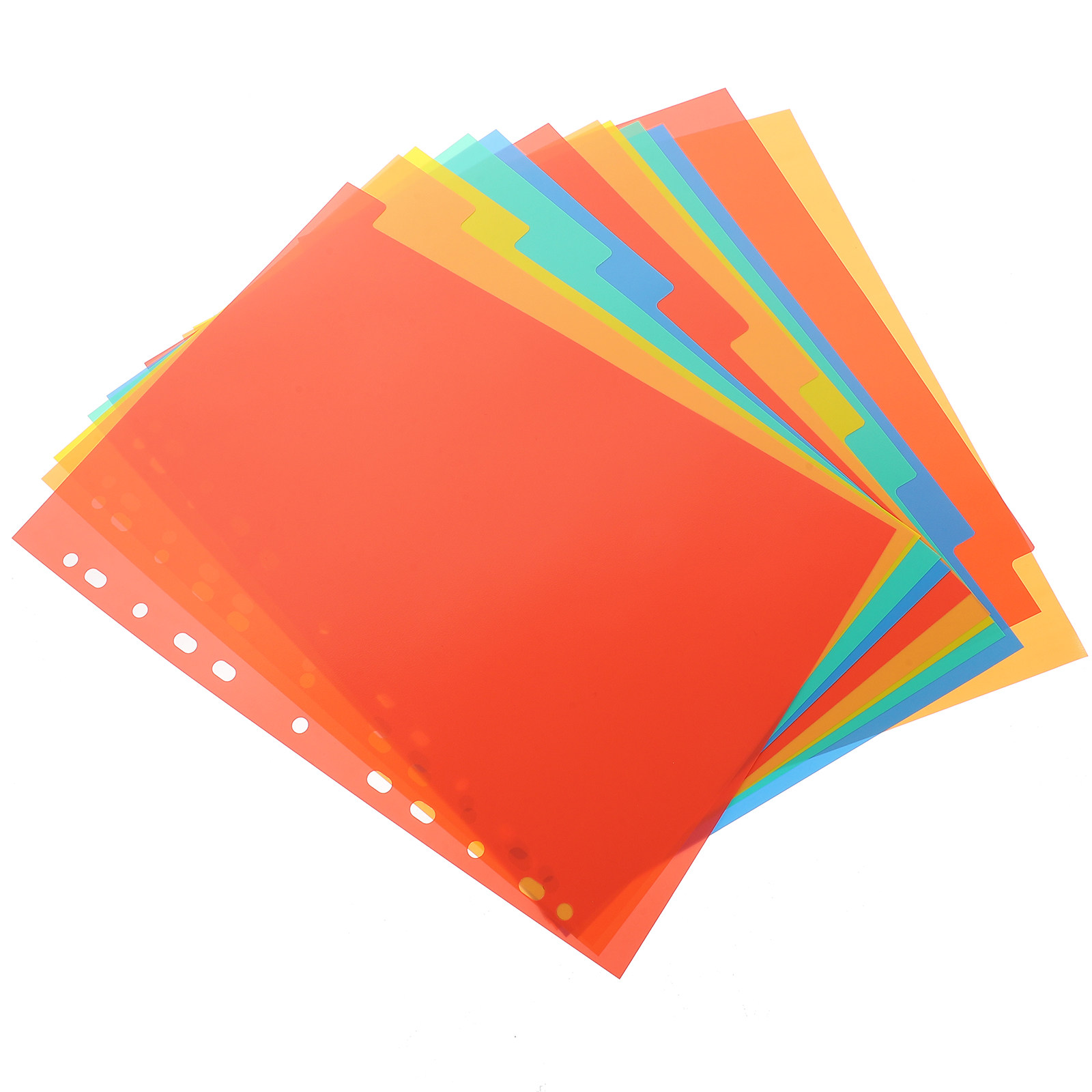 Tab Divider A4 - A4 Loseblatt-Seitenmarkierer, gestanzte Trennblätter für Ringbücher,