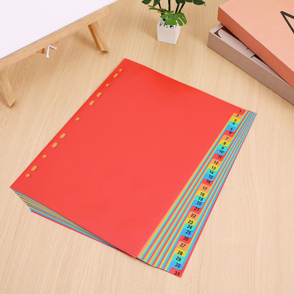 Tab Divider A4 - 2 Sets A4 Kunststoff-Trennblätter mit Indexseiten,