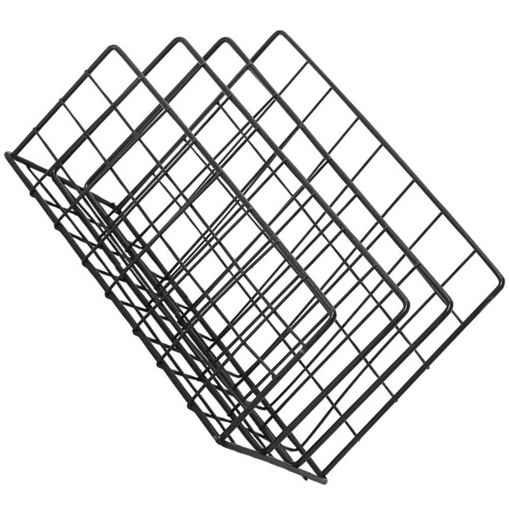 Magazine Holder Rack - Desktop-Brieforganizer, Metall-Aufbewahrungsregal, 3-Fach-Kompakt-Briefsortierer aus Draht, stilvoller