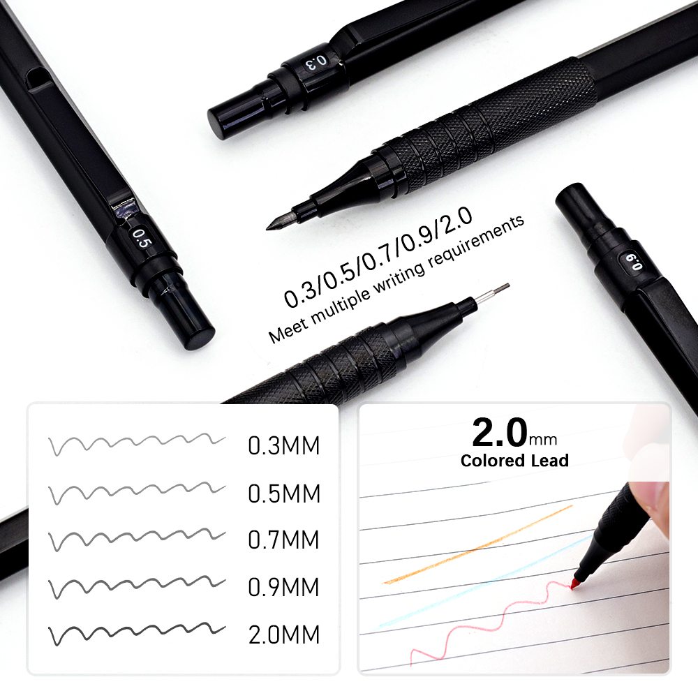 Schwarzes Metall-Druckbleistif – Mechanical Pencil 0.3 Bewertung und Preis